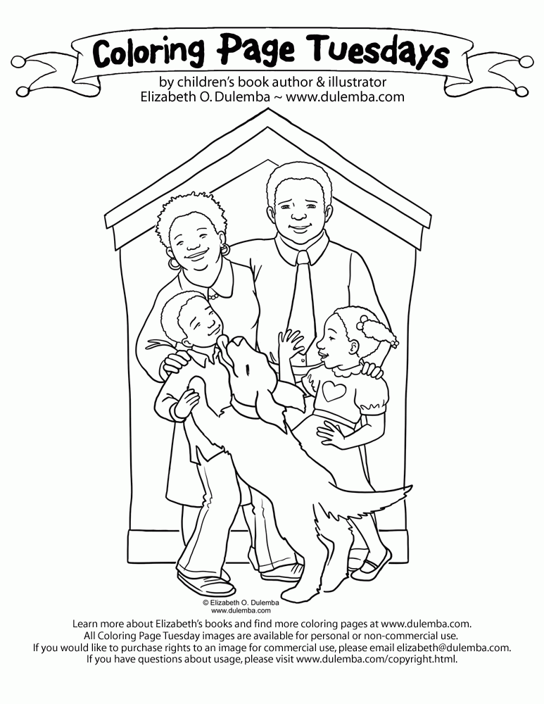 Plansa de colorat cu Familie 28 22